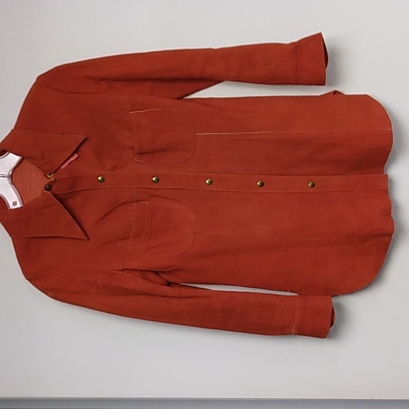 Orange leather Shaket Vintage - Picture 3 of 8